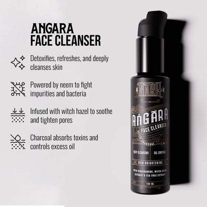 ANGARA | Active Charcoal &amp; Witch Hazel Extract facewash For Men benefits - Narh