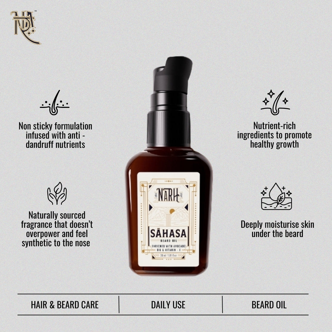 SAHASA | Naturally Crafted Beard Oil