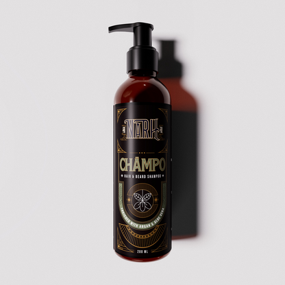 CHAMPO | Argan Oil &amp; Aloe Vera Beard &amp; Hair shampoo for men   - Narh