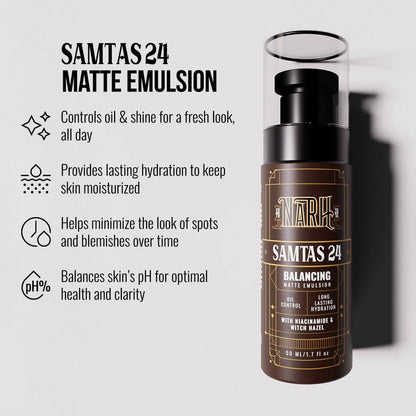 SAMTAS 24 | Balancing Matte Moisturiser for men 4 benefits - Narh